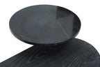 3 Tiered Black Gold and Stone Coffee Table on white background