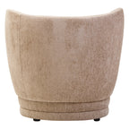 Beige armchair from the back on a white background