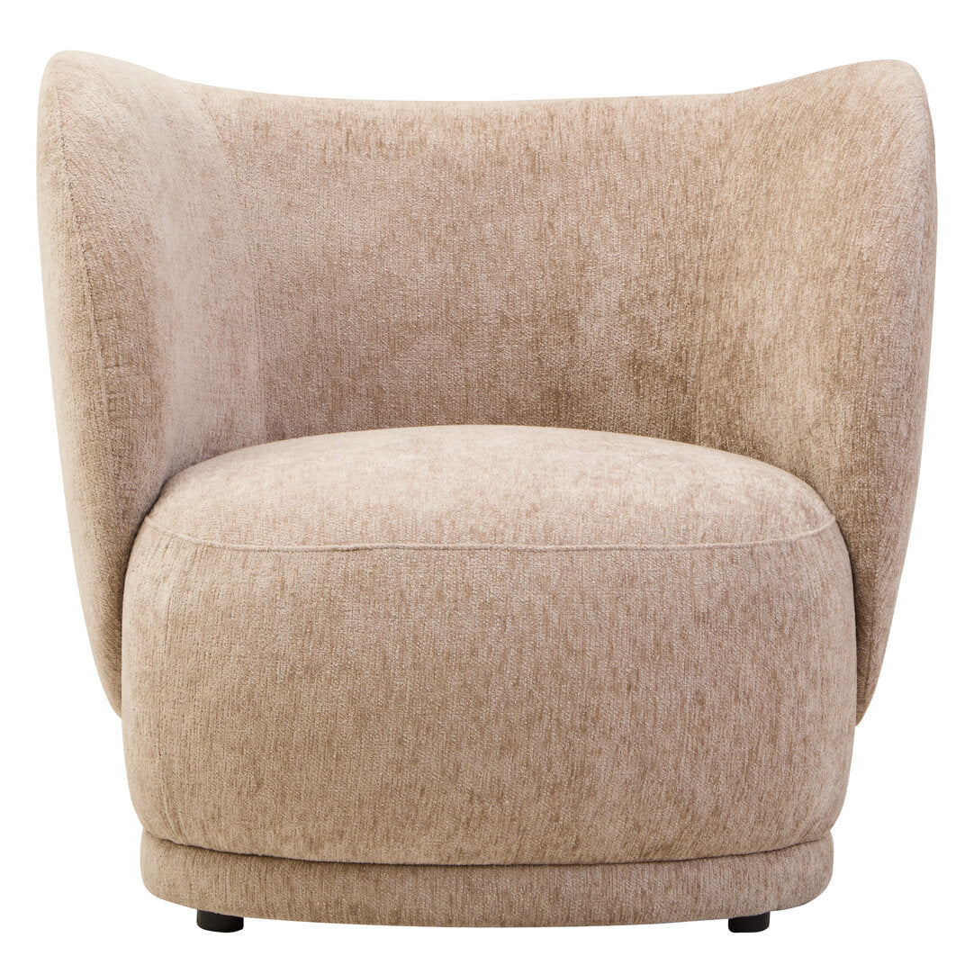 Beige armchair on a white background