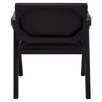 Black wooden chair on a white background
