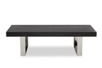 Black and Steel coffee table on white background