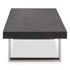 Black and Steel coffee table on white background