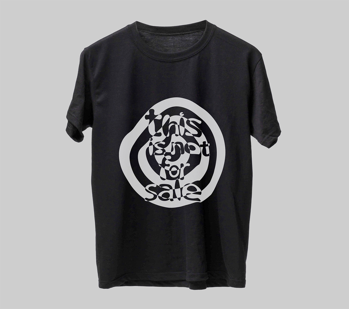 Black T-Shirt with white This is not for sale artwork by Kefino