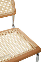 Cesca-like Cantilever Rattan Dining Chair on white background