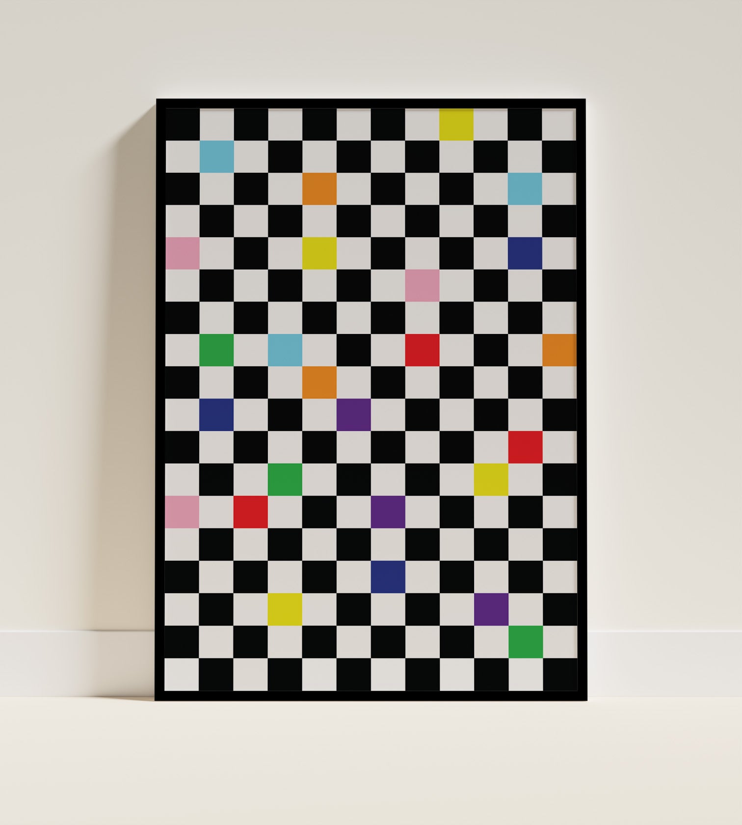 Checkmate Poster in black frame