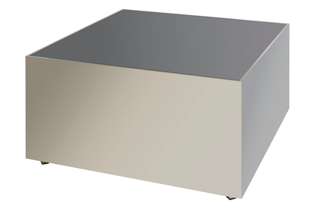 Chrome Square Coffee Table on white background