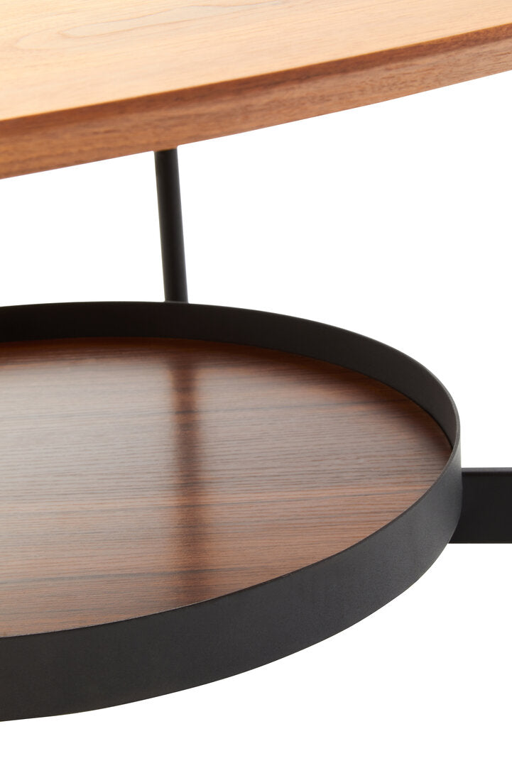 2 tier coffee table on white background