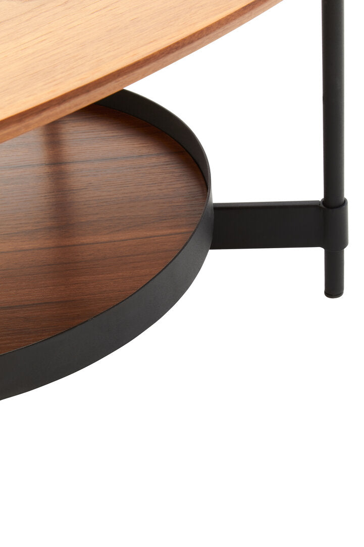 2 tier coffee table on white background