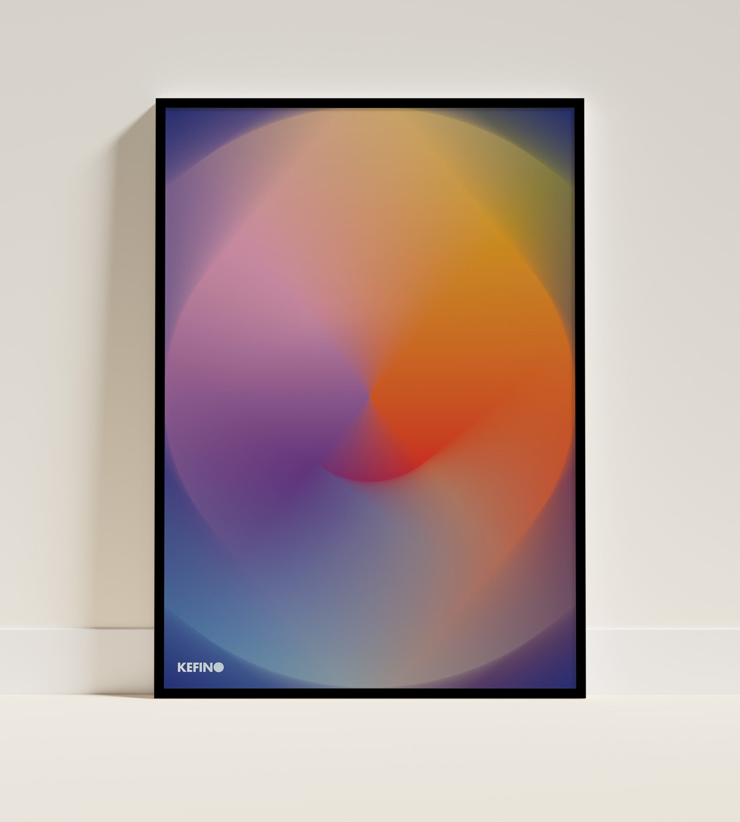 Colour Gradient Blur Poster in a Black Frame