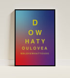 Do What You Love Poster in Black Frame