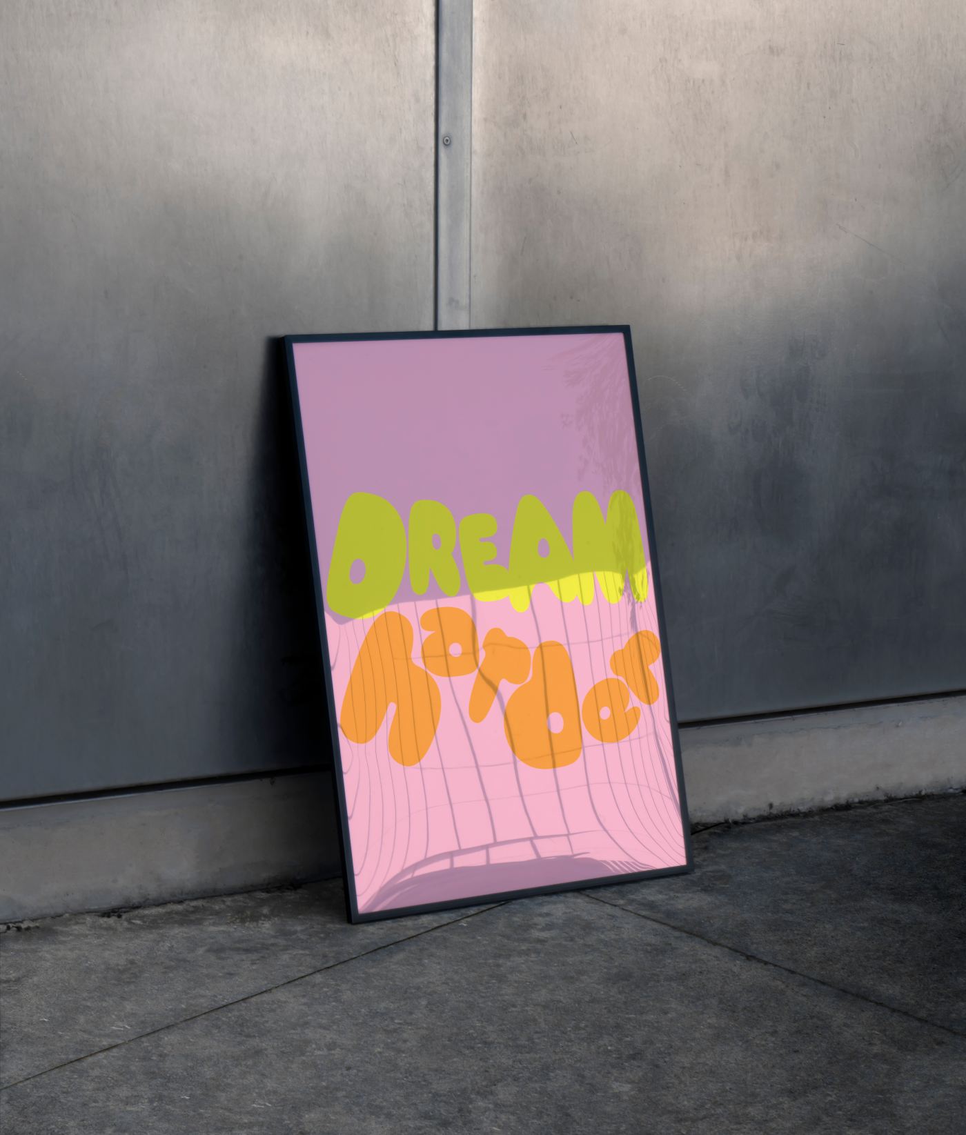 Dream harder poster in large black frame