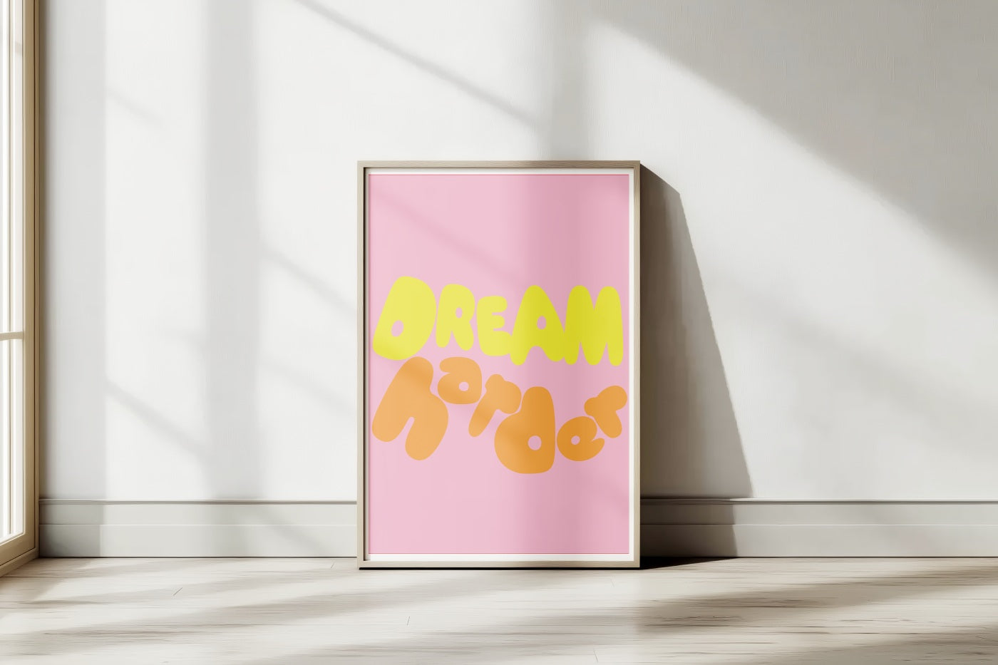 Dream harder poster in wood frame