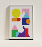 Geometric Poster in Black Frame