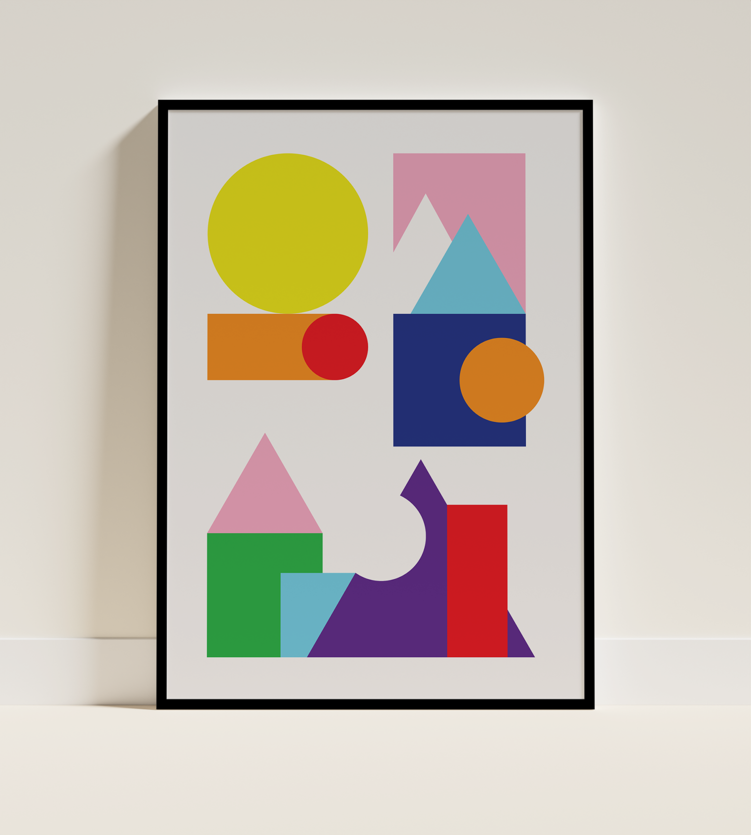 Geometric Poster in Black Frame