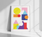 Geometric Poster in White Frame