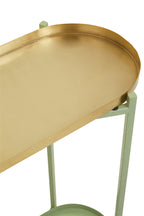 Green Gold Side Table detail on white background