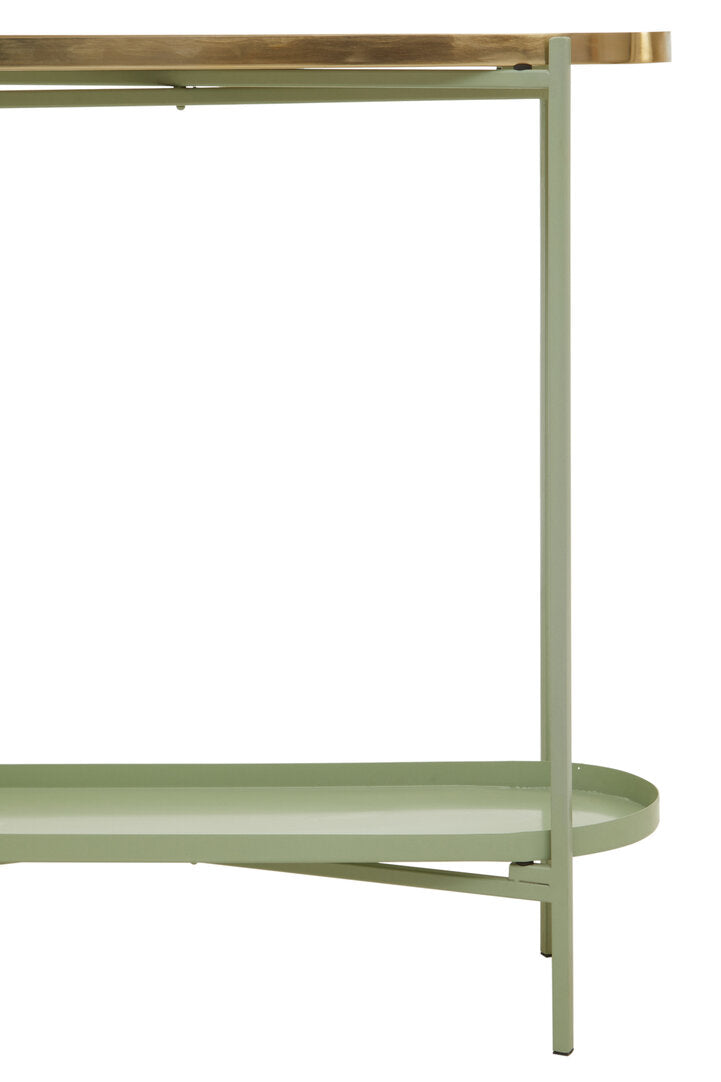 Green Gold Side Table on white background