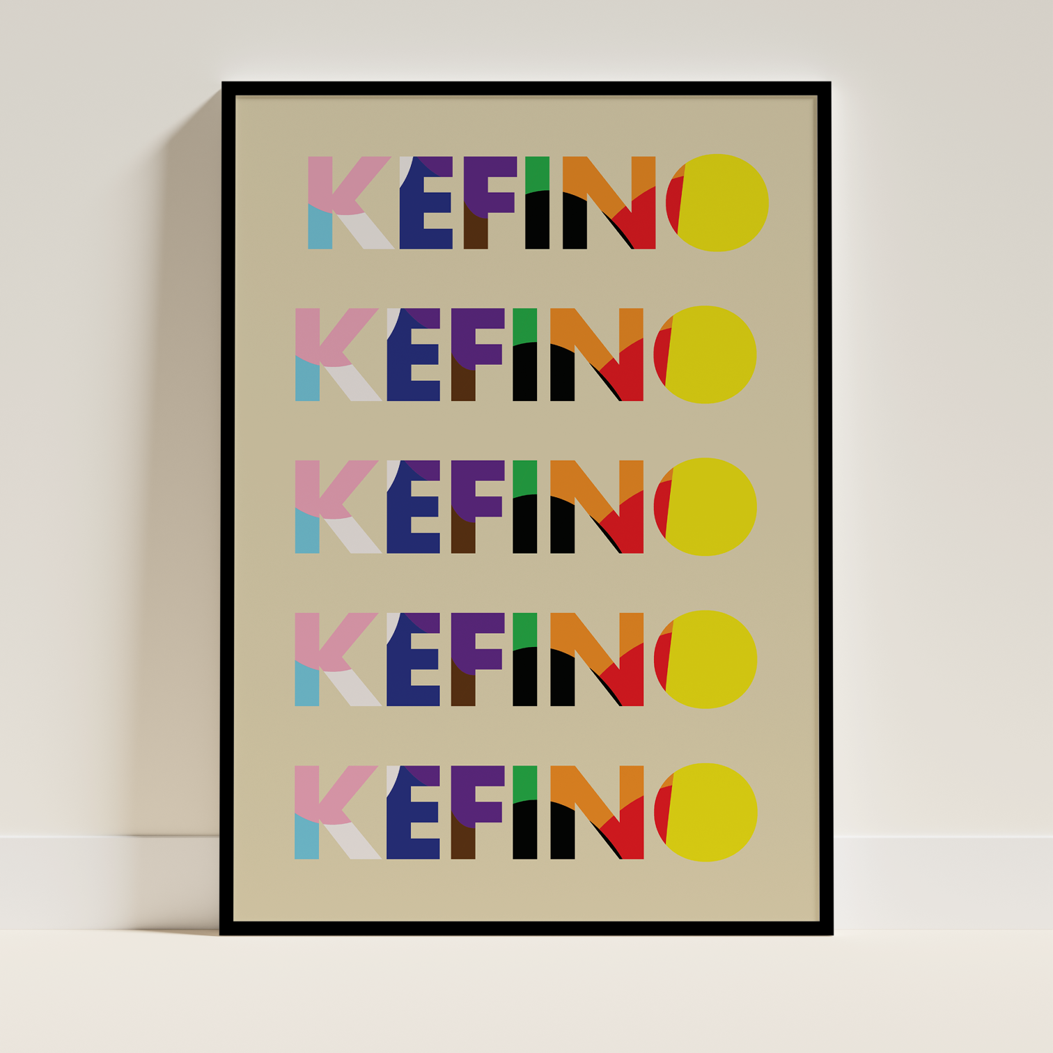 KEFINO Logo Poster in Black Frame