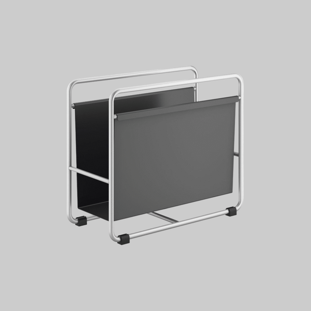 KEFINO ZACK matte black minimalist magazine rack steel