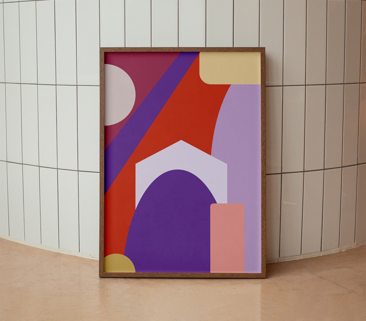 Mi Casa Poster in wooden frame