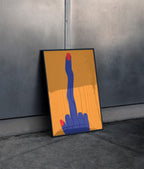 Middle_finger_Poster_in_large_Black_frame