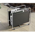 KEFINO ZACK Minimalist matte black steel magazine rack