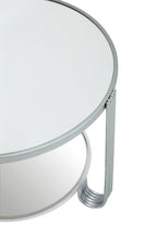 Round Mirror Side Table on white background