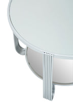 Round Mirror Side Table on white background