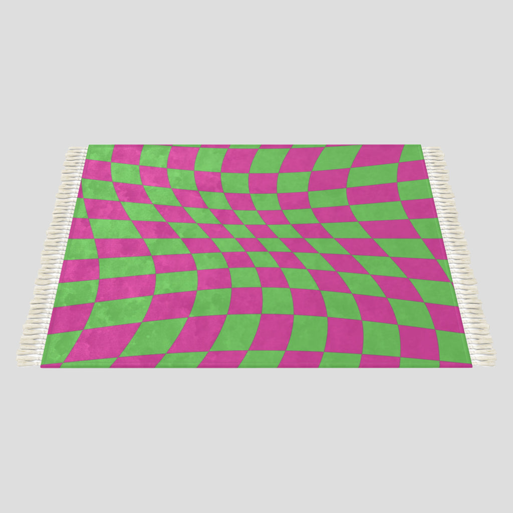 Pink and Green Rug − small
