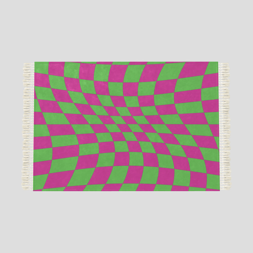 Pink and Green Rug − small