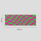 Pink & Green Checkerboard Runner 180x63cm