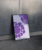 Purple Haze Poster in Black Frame leaning on wall