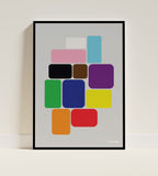 Rainbow Squares Poster