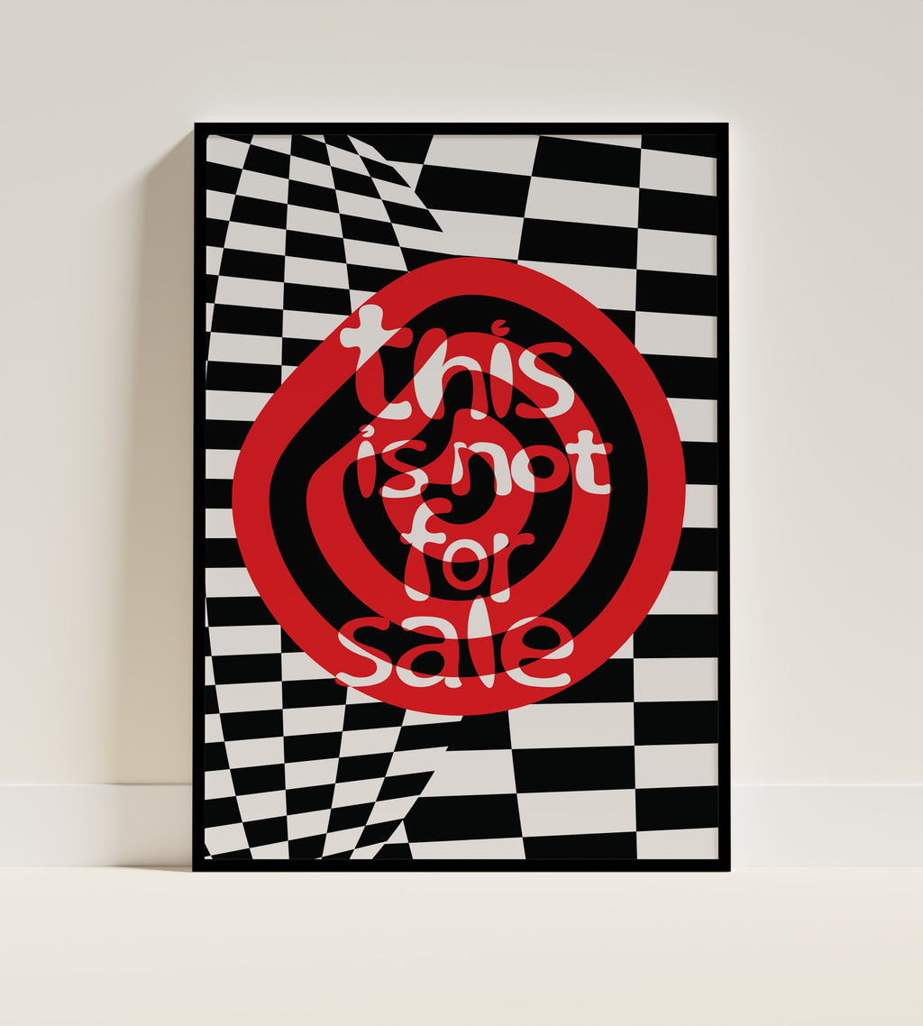 This is not for sale poster in black frame