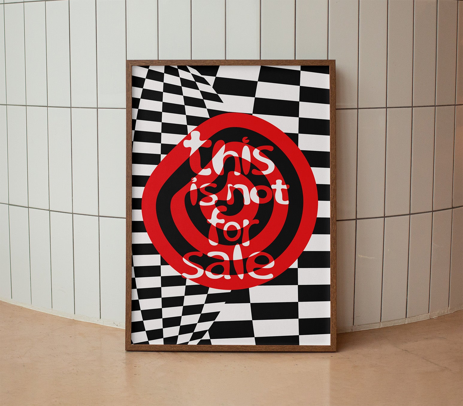 This is not for sale poster in wooden frame