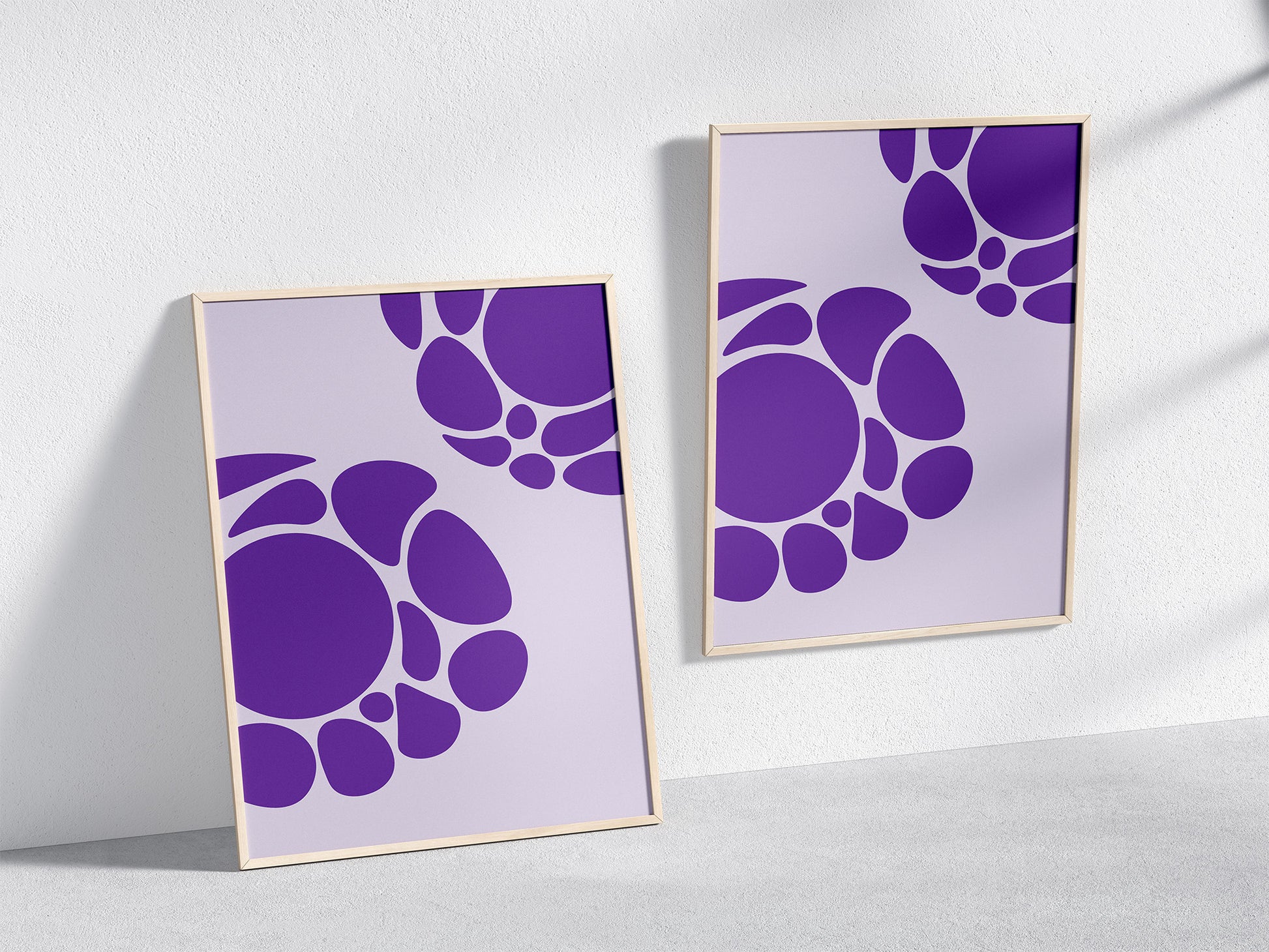 Two Purple Haze Posters in Wooden Frame