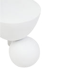 White ball side table on white background
