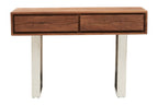 Acacia Wood Drawer Console on white background