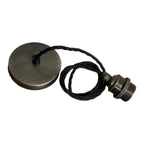 component with a black cord on a white background